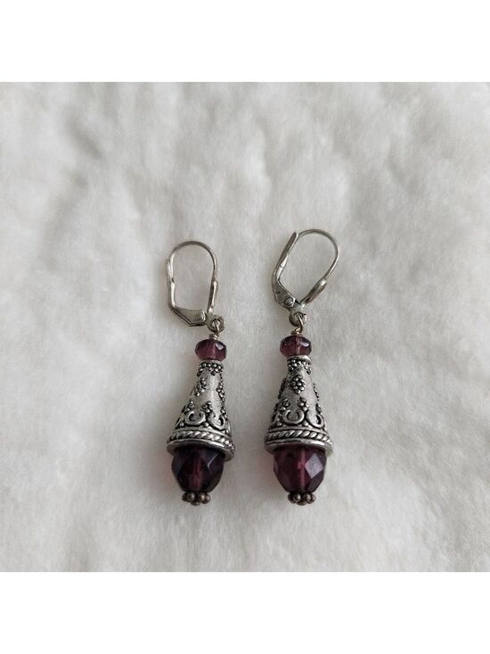 unbranded Jewelry - BALI SILVER AMETHYST EARRINGS